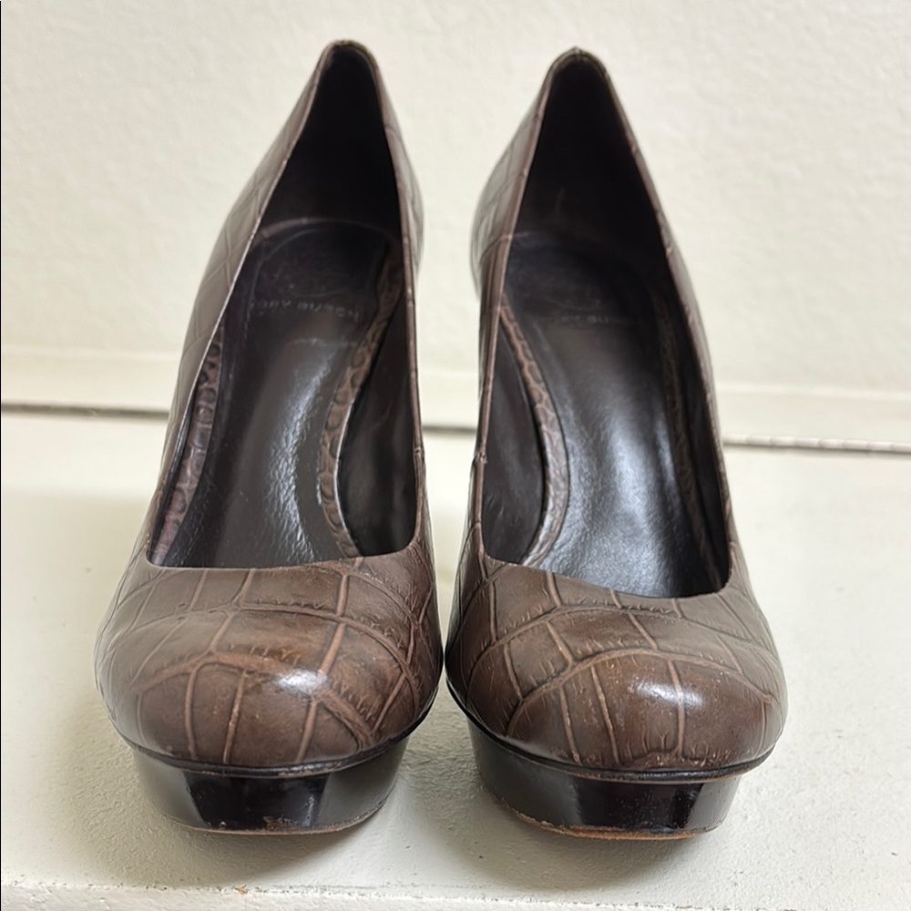 Tory Burch Brown Leather Heels